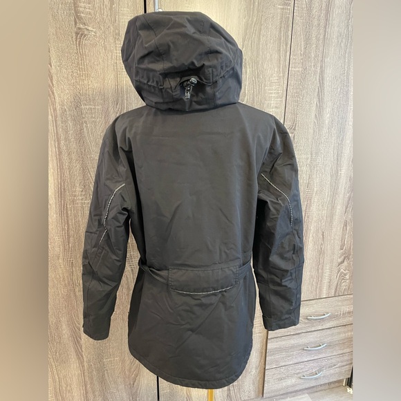 JACK WOLFSKIN Black Winter Snowboard Ski Jacket Belted. Size L - Picture 2 of 15
